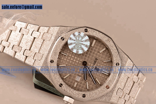 Perfect Replica Audemars Piguet Royal Oak Lady Watch Steel 67653BC.GG.1263GRE.02 (EF)
